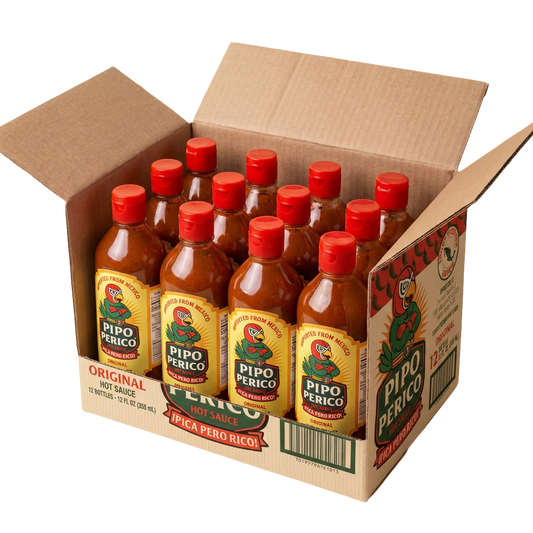 Case of 12 Bottles – Pipo Perico Original Hot Sauce – 12 FL OZ (355 mL)