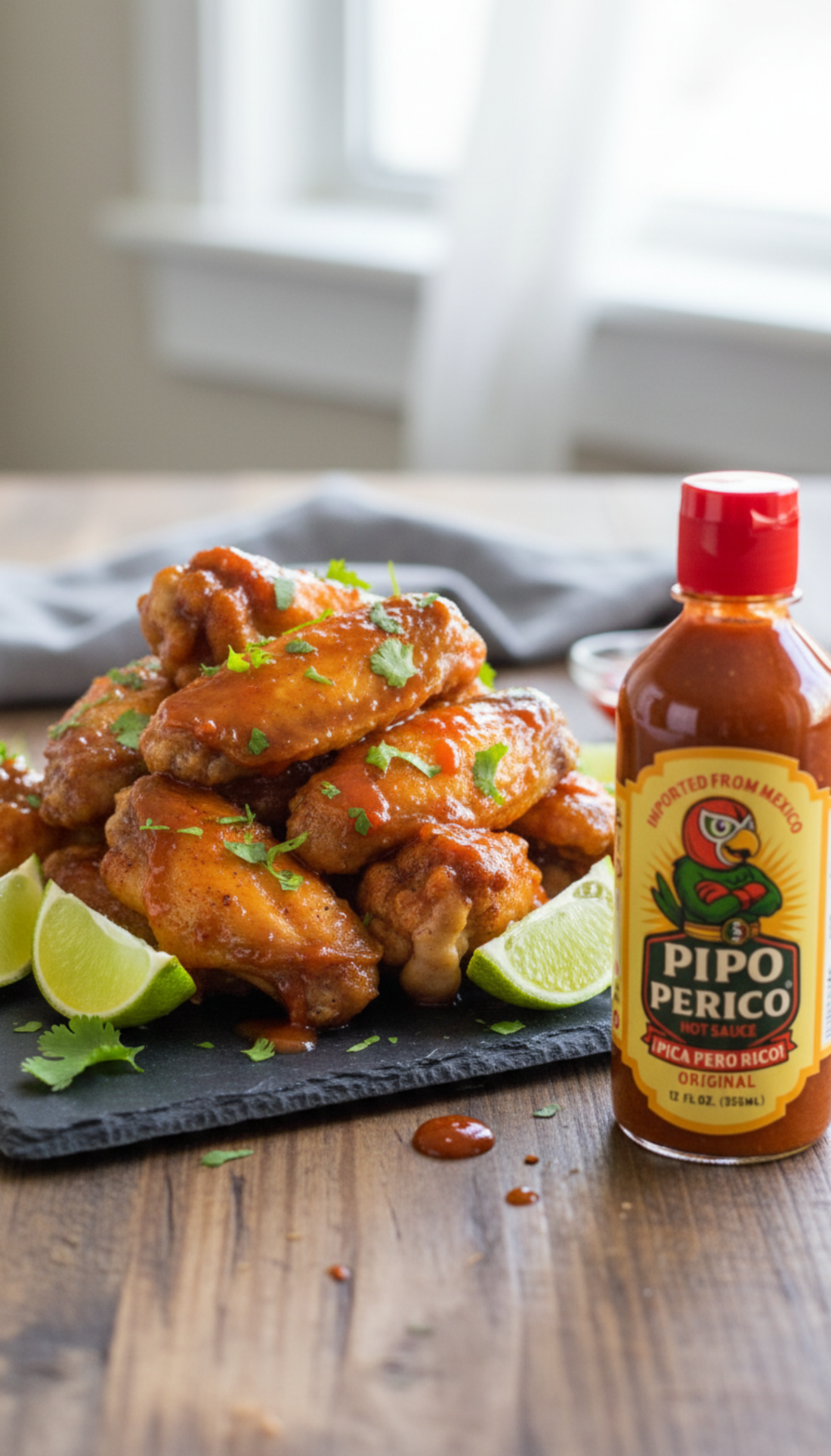 Pipo Perico Crispy Air-Fryer Wings (Honey-Lime Glaze)