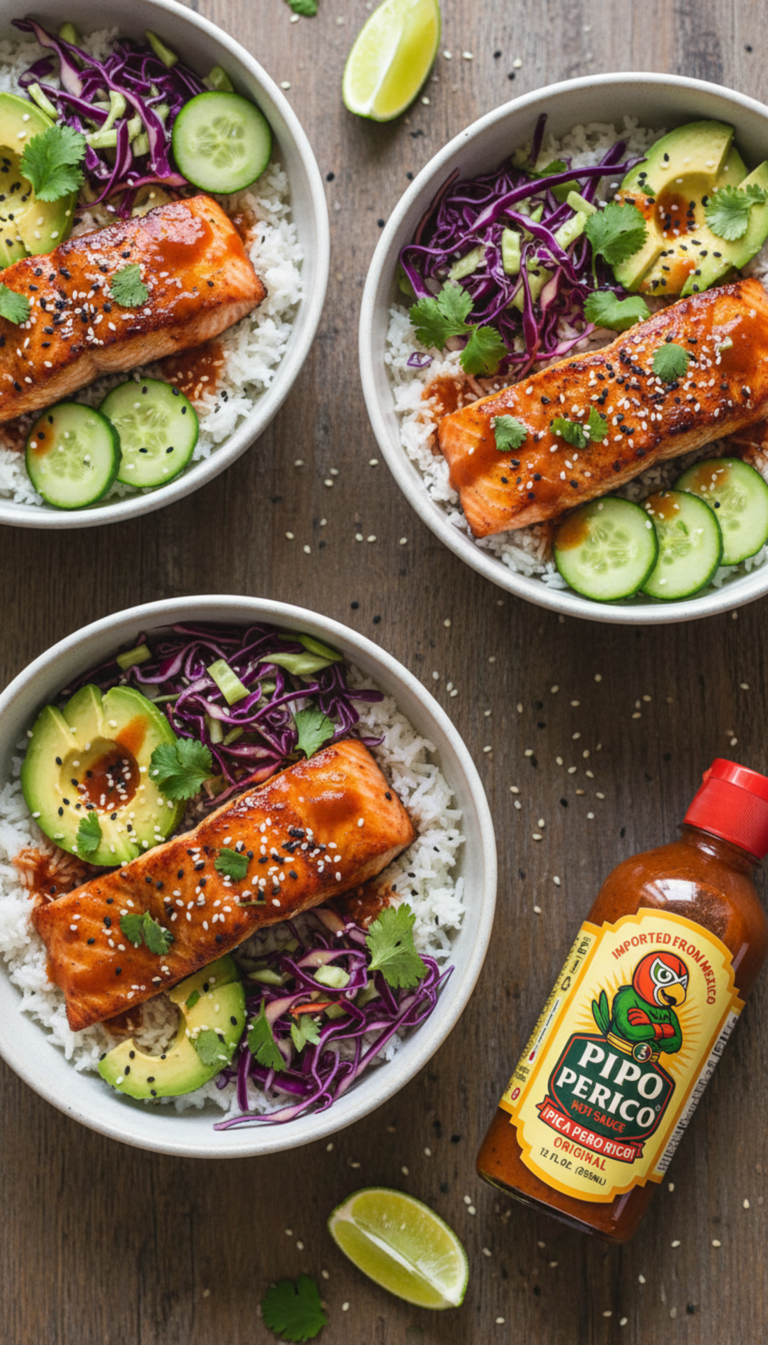 Pipo Perico Sweet-Heat Salmon Bowls