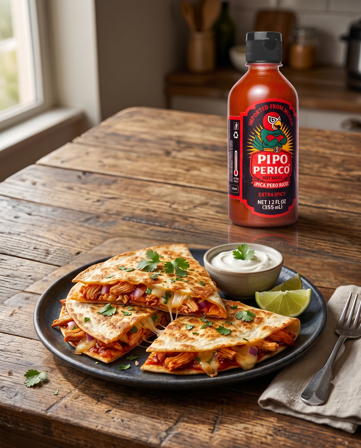 Extra Spicy Chicken Quesadillas
