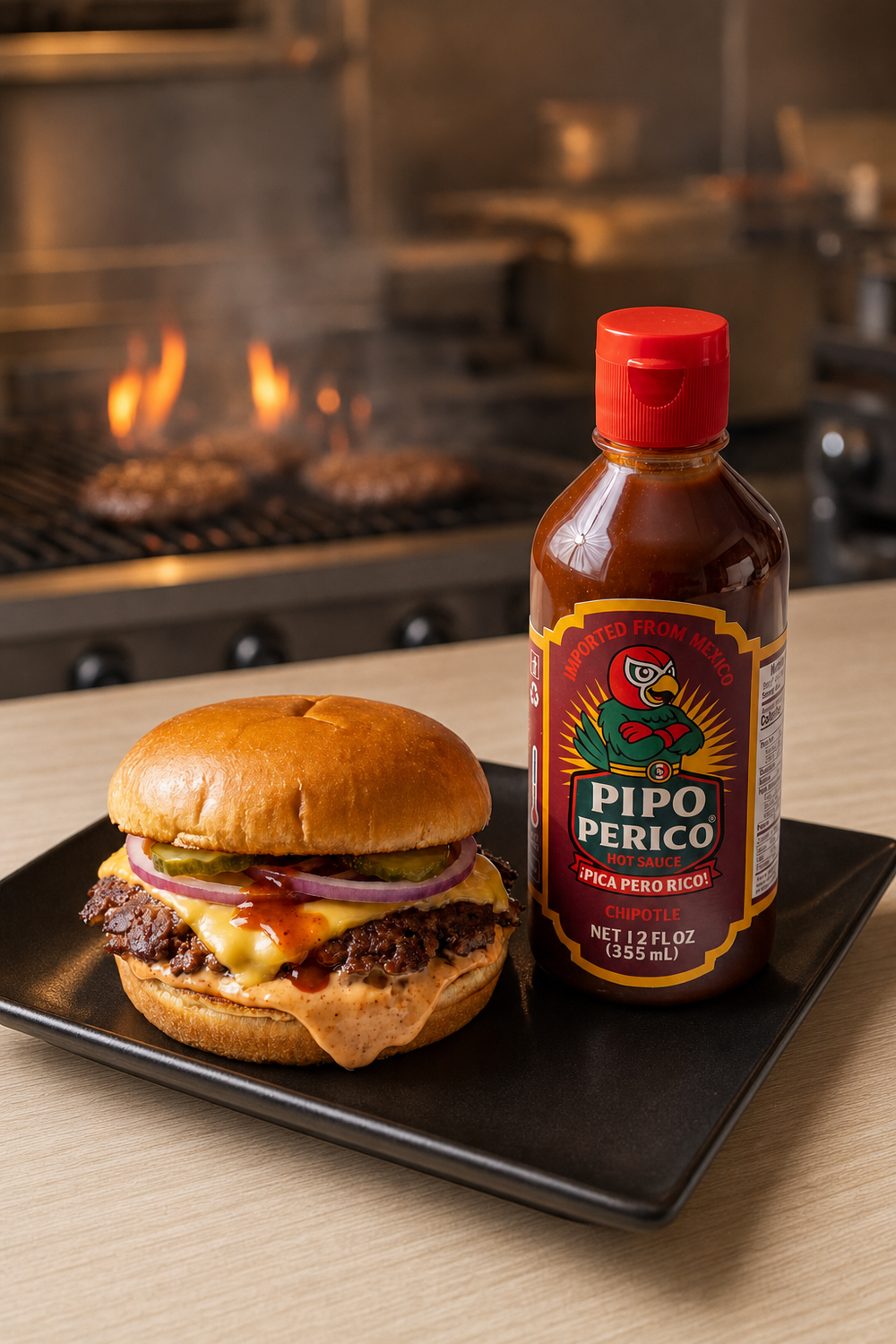 Pipo Perico Chipotle Smash Burgers