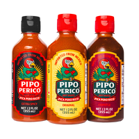Sampler Pack, Pipo Perico Hot Sauce: Original, Extra Spicy & Chipotle 12 FL OZ (355 mL) each
