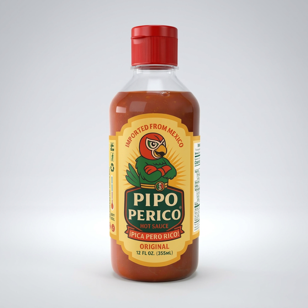 Pipo Perico Hot Sauce Original Flavor 12 fl oz (355ml)
