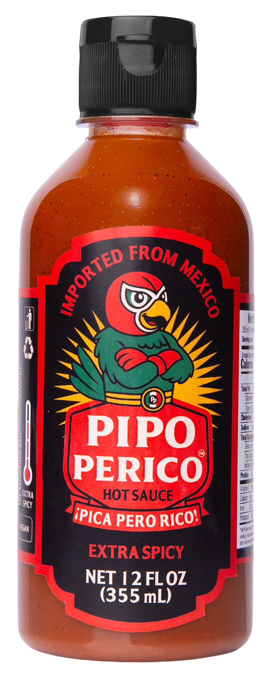 Paquete de Muestras, Salsa Picante Pipo Perico: Original, Extra Picante y Chipotle 12 FL OZ (355 mL) cada una