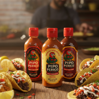 Paquete de Muestras, Salsa Picante Pipo Perico: Original, Extra Picante y Chipotle 12 FL OZ (355 mL) cada una