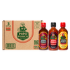 Paquete de Muestras, Salsa Picante Pipo Perico: Original, Extra Picante y Chipotle 12 FL OZ (355 mL) cada una